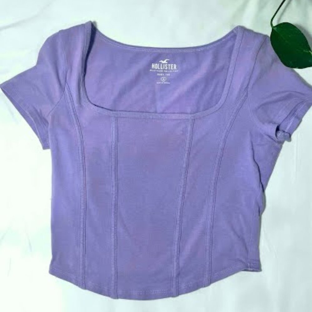 Hollister Purple Corset Top